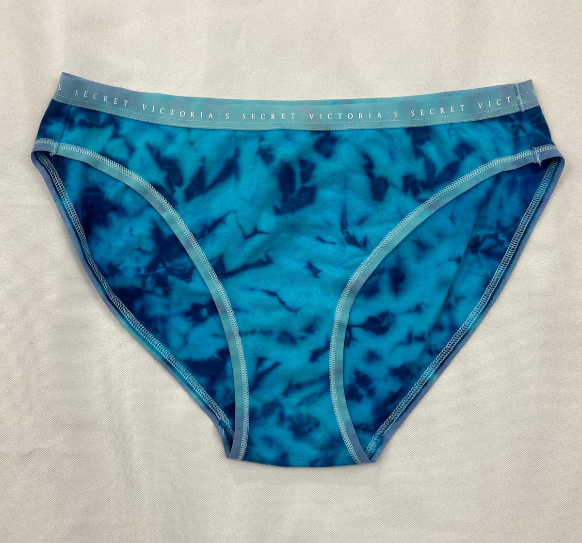 Women's Blue Victoria's Secret Tie-Dyed Panties, S-M – Art by Melrose