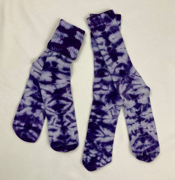 Adult Multi-Color Tie-Dyed Bamboo Socks, 9-11