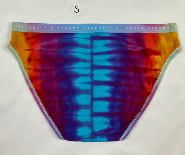 Women's Rainbow Stripe Victoria's Secret Tie-Dyed Panties, S
