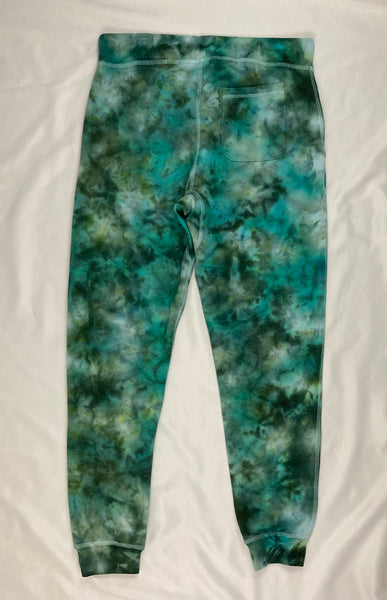 Adult Green Ice-Dyed Jogger Sweatpants, XL