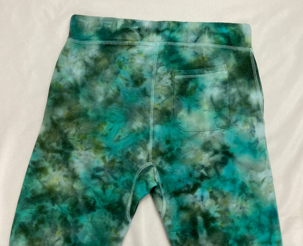 Adult Green Ice-Dyed Jogger Sweatpants, XL