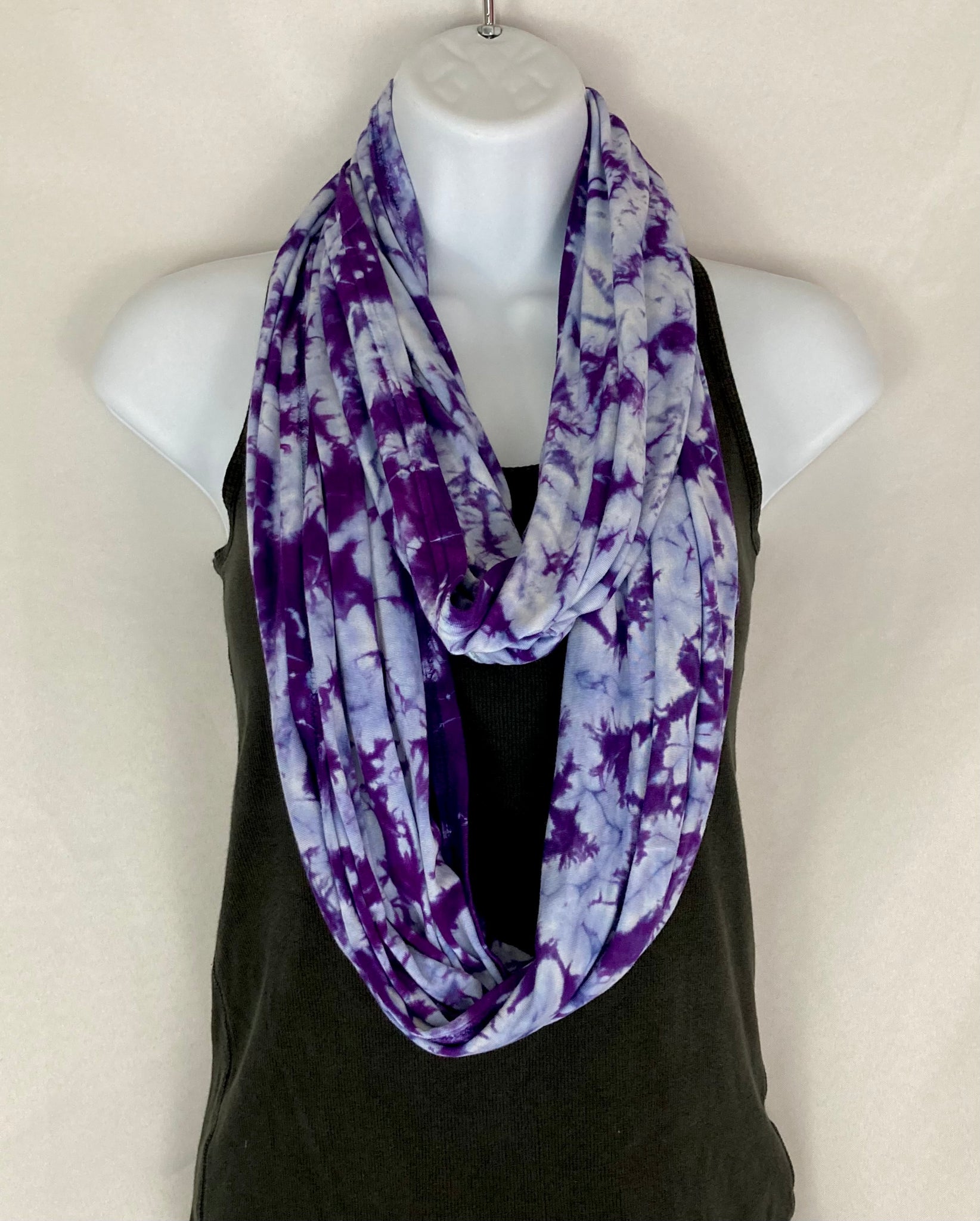 Purple Crush Tie-dyed Rayon Infinity Scarf