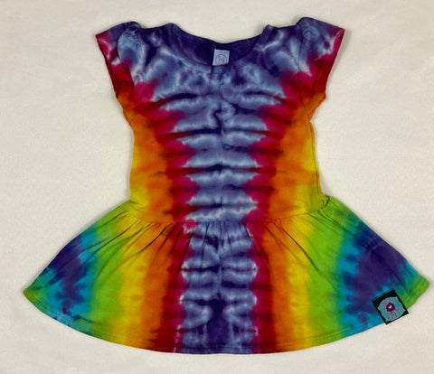 Baby Purple/Rainbow Tie-Dyed Dress, 6M