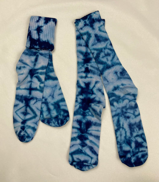 Adult Multi-Color Tie-Dyed Bamboo Socks, 9-11