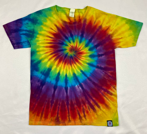 Kids Rainbow Spiral Tie-dyed Tee, Youth L