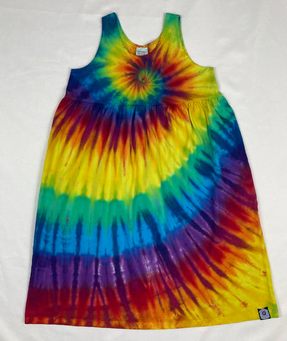 Youth Rainbow Spiral Tie-Dyed Dress, 8