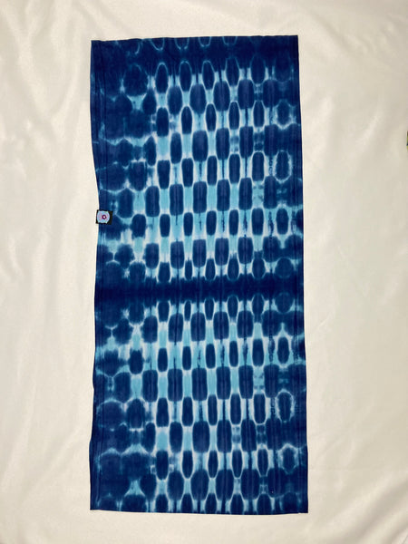Blue Dotted Tie-dyed Rayon Infinity Scarf
