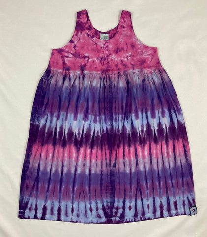 Youth Pink/Purple Striped Tie-Dyed Dress, 6