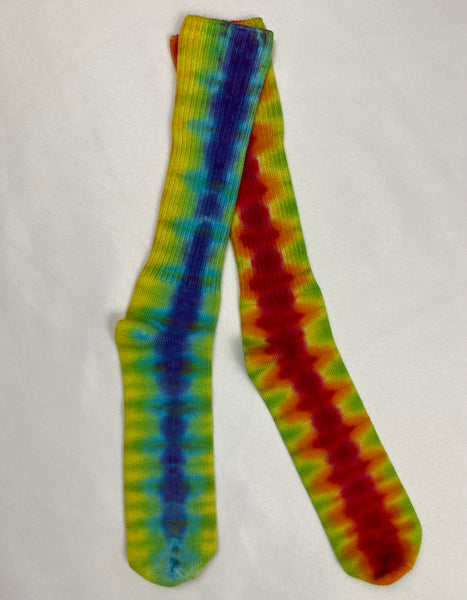 Adult Multi-Color Tie-Dyed Bamboo Socks, 11-13