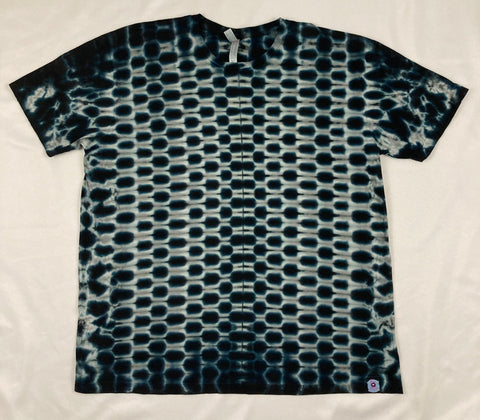 Adult Black/Gray Dotted Tie-Dyed Tee, XL