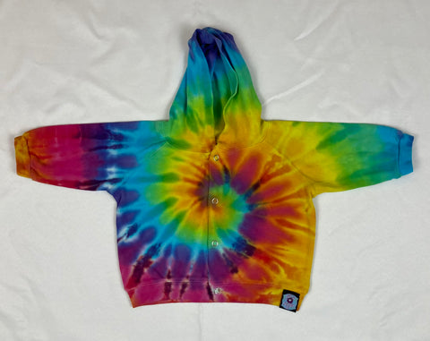 Baby Rainbow Spiral Tie-dyed Jacket, 12M