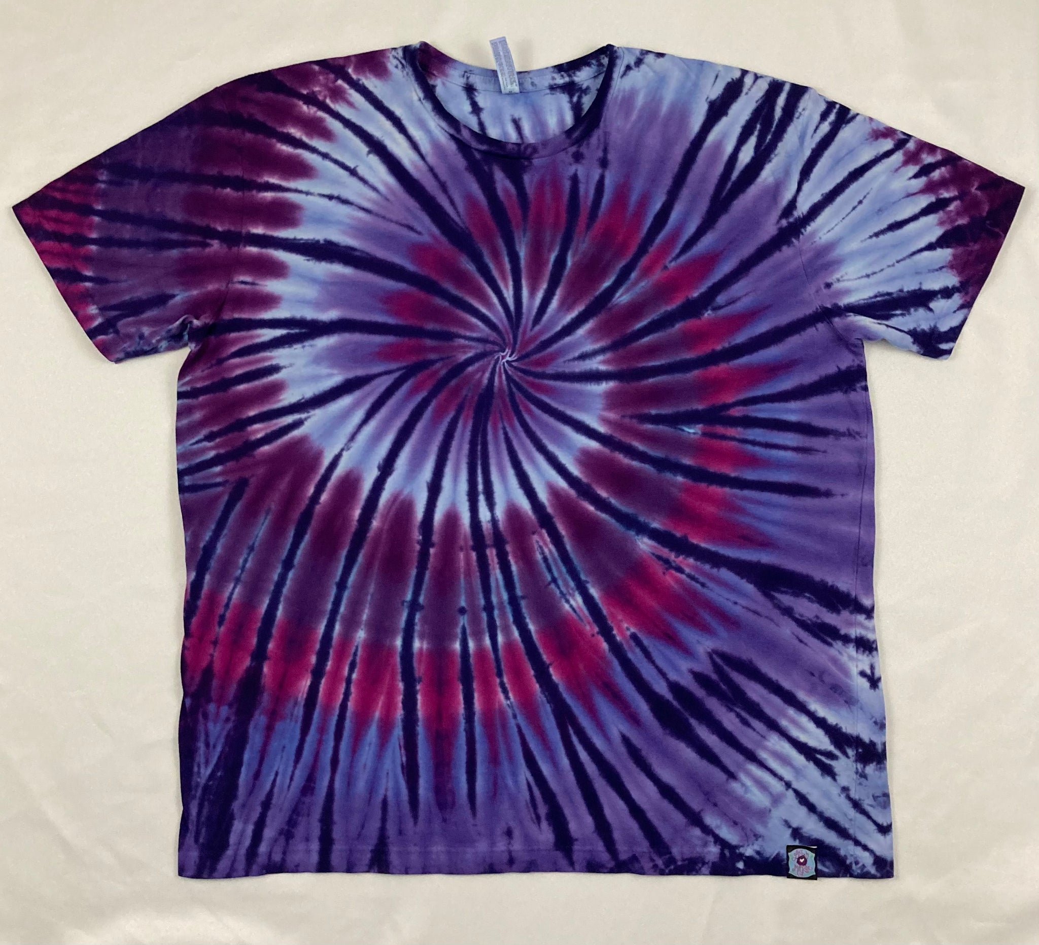Adult Purple Spiral Tie-Dyed Tee, XL