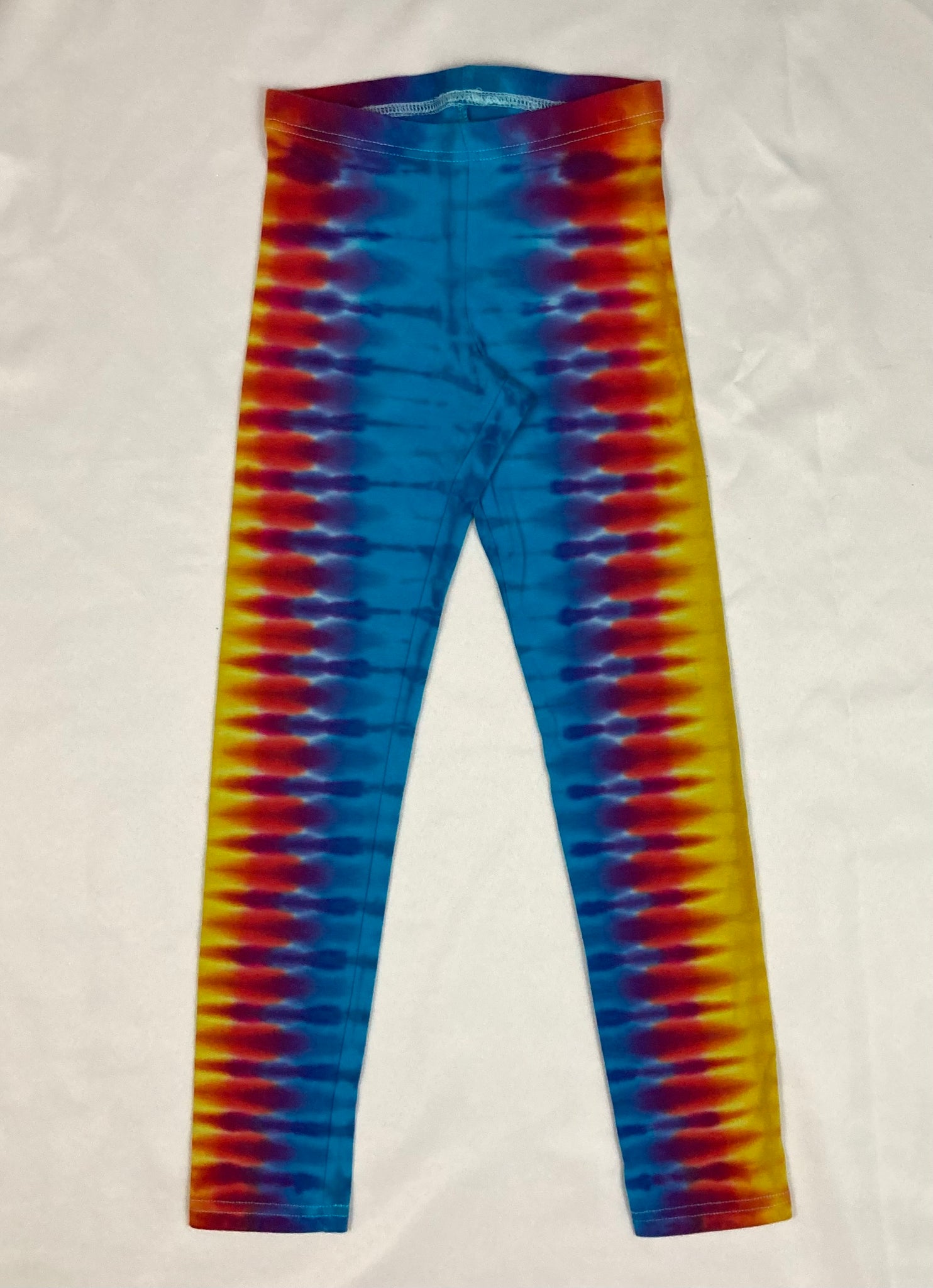 Kids Rainbow Tie-Dyed Leggings, Youth S (6-7)