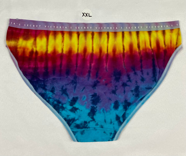 Women's Rainbow Victoria's Secret Tie-Dyed Panties, XXL
