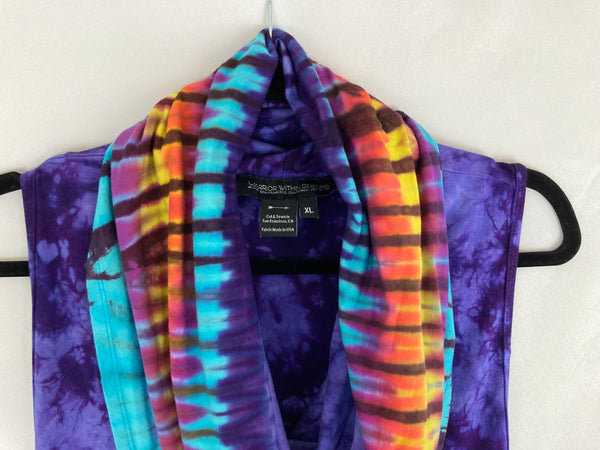 Women's Purple Sunset Tie-Dyed Huntress Dress, XL