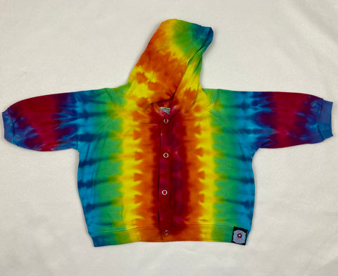 Baby Rainbow Stripe Tie-dyed Jacket, 6M & 12M