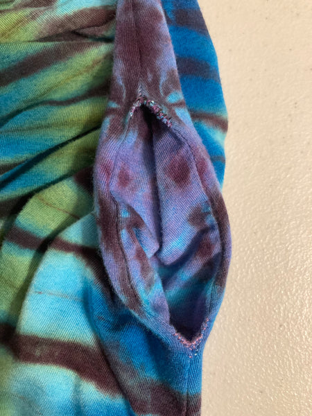 Women’s Rainbow Swirl Tie-Dyed A-line Maxi Dress w/ pockets, XL (*READ DESCRIPTION)