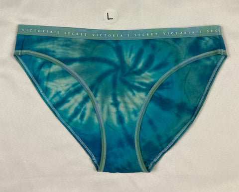 Women's Seafoam Victoria's Secret Tie-Dyed Panties, L