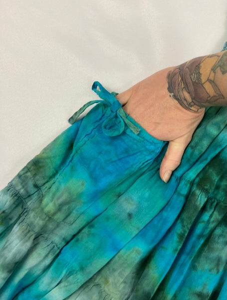 Women's Green Ice-Dyed Skirt/Dress, one size