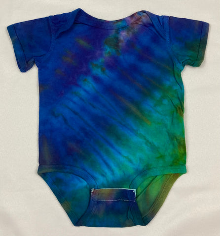 Baby Blue/Green Ice-Dyed Bodysuit, 12M