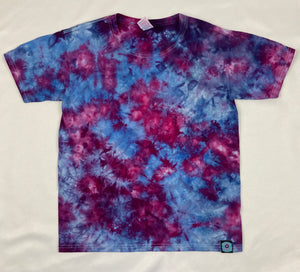 Kids Purple/Blue Ice-Dyed Tee, Youth M