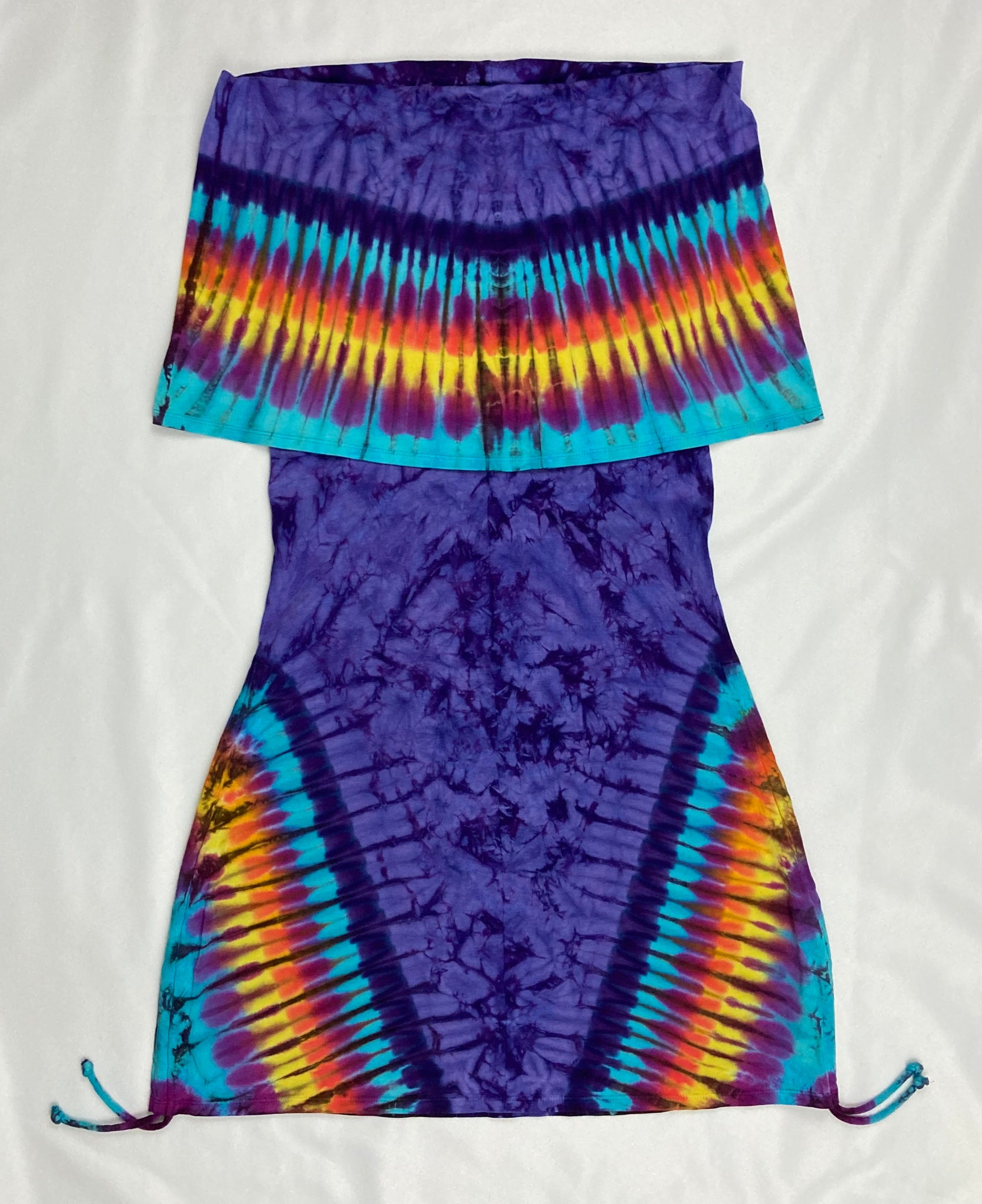 Women's Purple Sunset Tie-Dyed Huntress Dress, XL