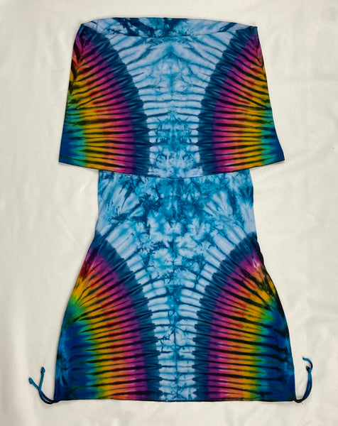 Women's Sky Dark Rainbow Tie-Dyed Huntress Dress, XL