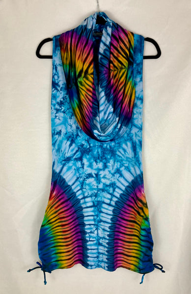 Women's Sky Dark Rainbow Tie-Dyed Huntress Dress, XL