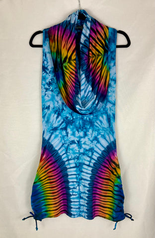 Women's Sky Dark Rainbow Tie-Dyed Huntress Dress, XL