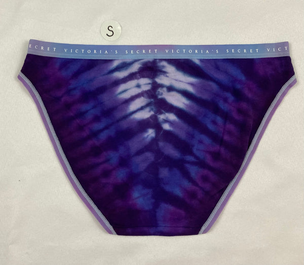 Women's Purple Victoria's Secret Tie-Dyed Panties, S