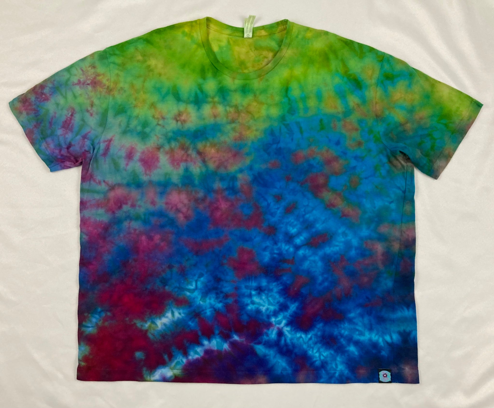 Adult Green/Blue Ice-Dyed Tee, 3XL
