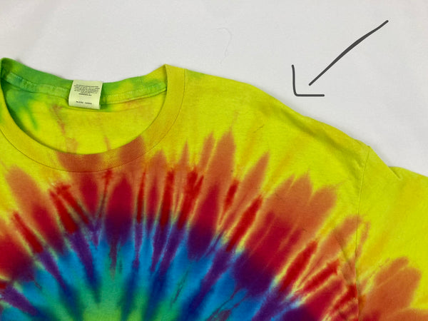 Adult Rainbow Spiral Tie-Dyed Tee, XL