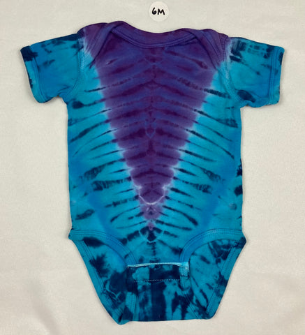 Baby Purple/Blue Tie-Dyed Bodysuit, 6M