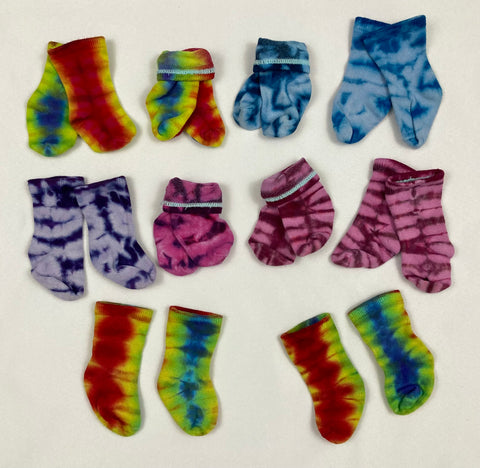 Baby Tie-Dyed Bamboo Socks (multiple colors)
