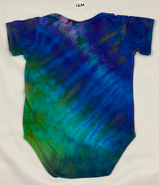 Baby Blue/Green Ice-Dyed Bodysuit, 12M