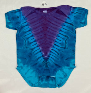 Baby Purple/Blue Tie-Dyed Bodysuit, 18M