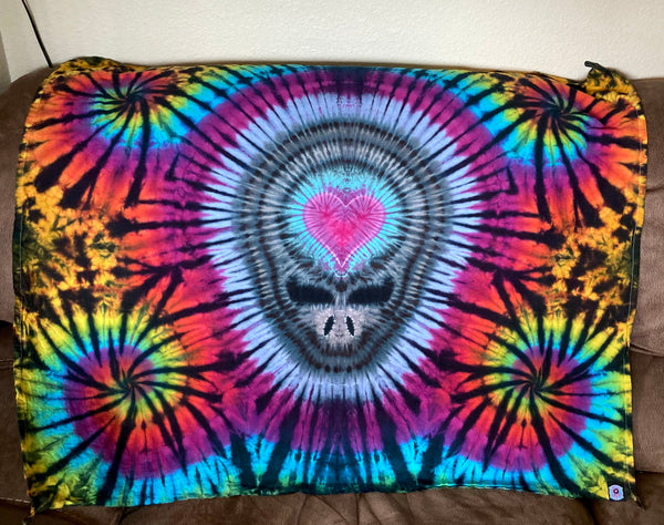 30" x 45" SYF Heart/Spiral Tie-dyed Mini Tapestry/Wall Hanging