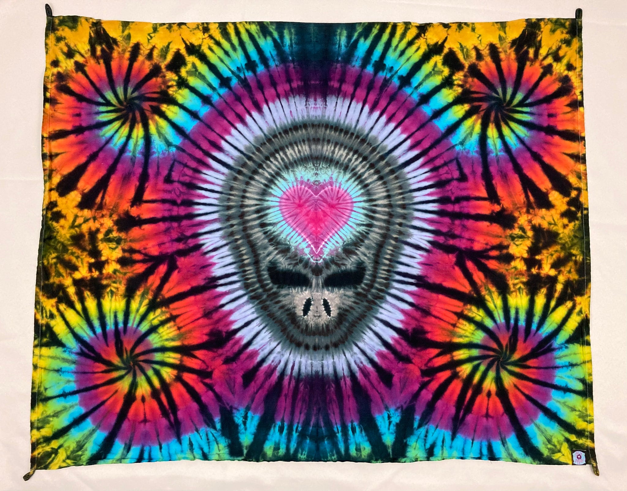 30" x 45" SYF Heart/Spiral Tie-dyed Mini Tapestry/Wall Hanging