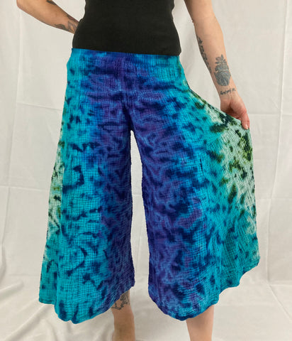 Women's Purple Ocean Tie-Dyed Spirit Pants, one size