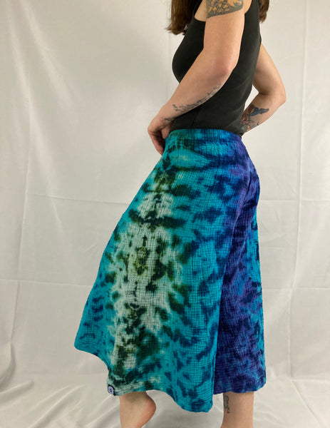 Women's Purple Ocean Tie-Dyed Spirit Pants, one size