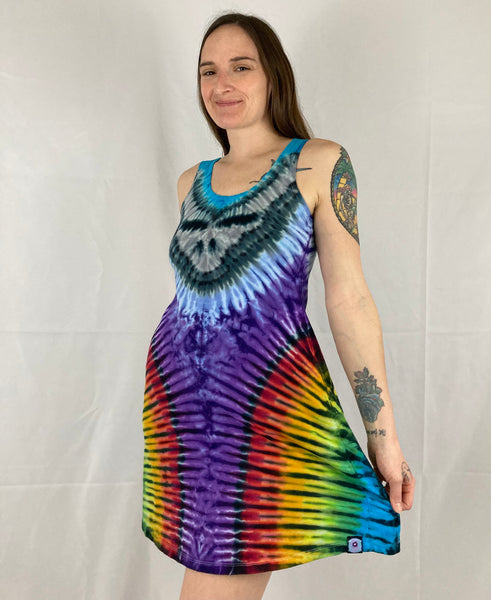 Women’s Rainbow/Purple SYF Tie-Dyed A-line Dress, M/L