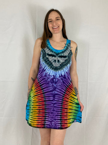 Women’s Rainbow/Purple SYF Tie-Dyed A-line Dress, M/L