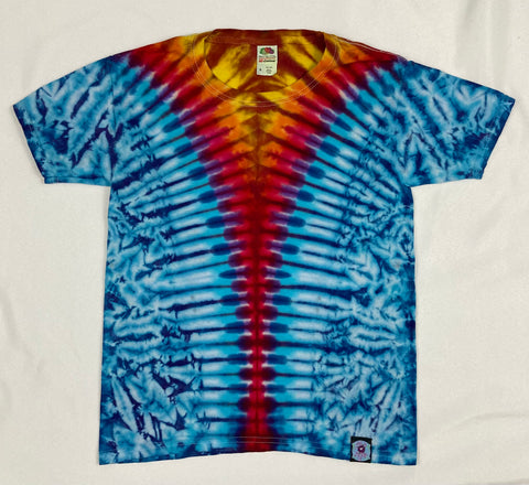 Kids Blue Sunrise Tie-Dyed Tee, Youth S