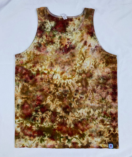 Adult Golden Brown Ice-dyed Tank, L