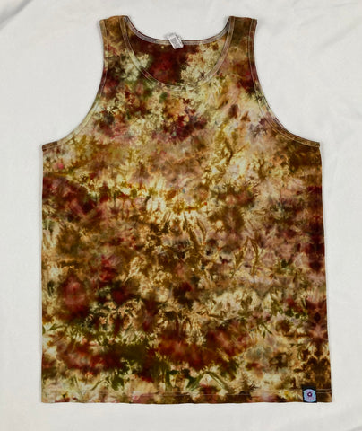 Adult Golden Brown Ice-dyed Tank, L