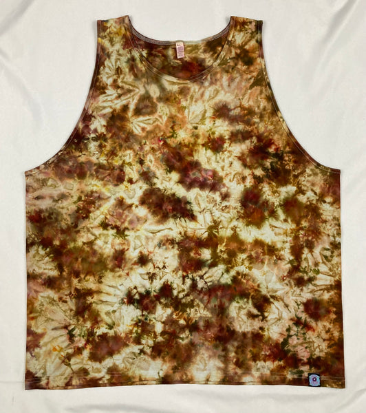 Adult Golden Brown Ice-dyed Tank, 3XL