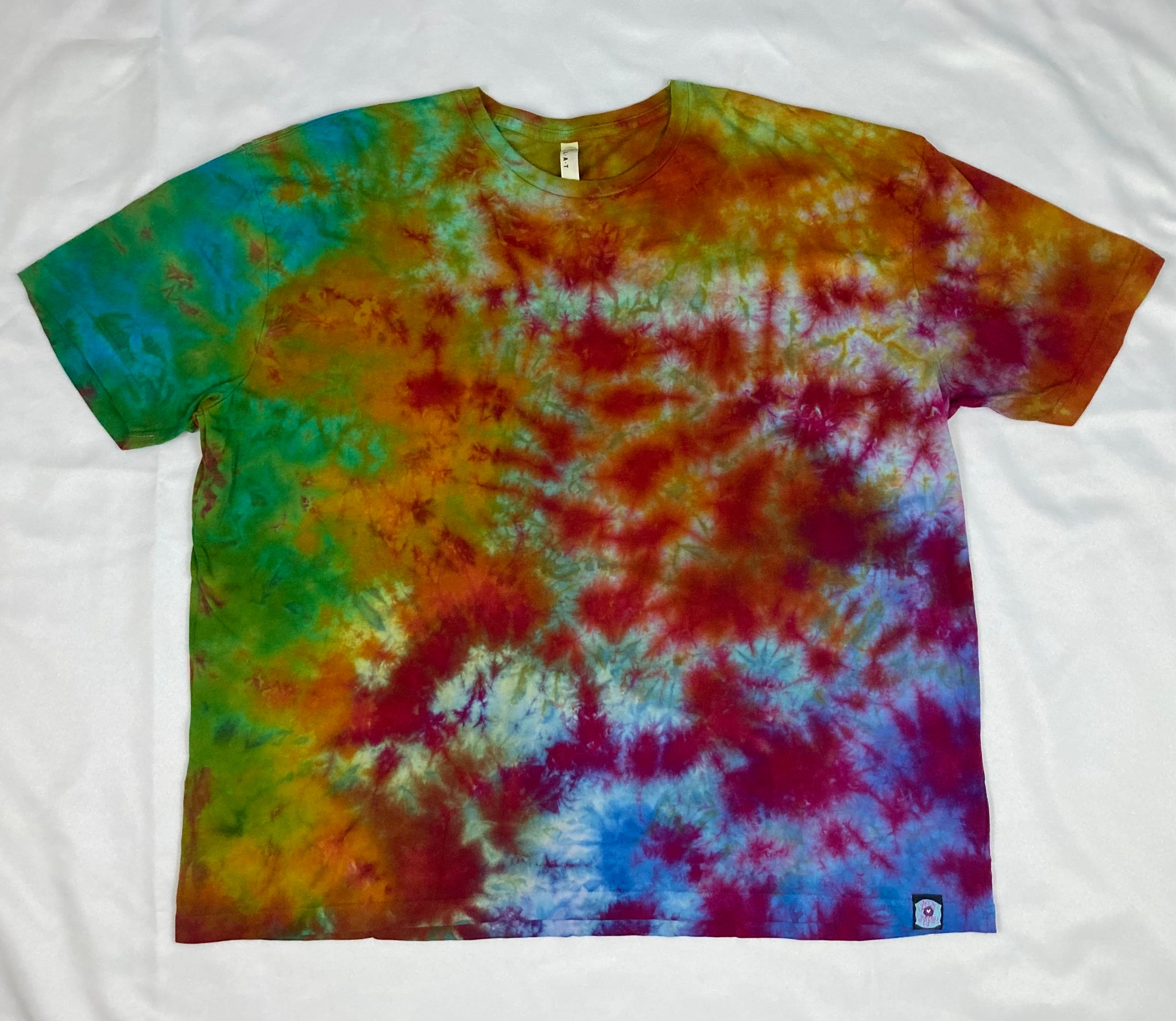Adult Multi Color Ice-Dyed Tee, 3XL *read description
