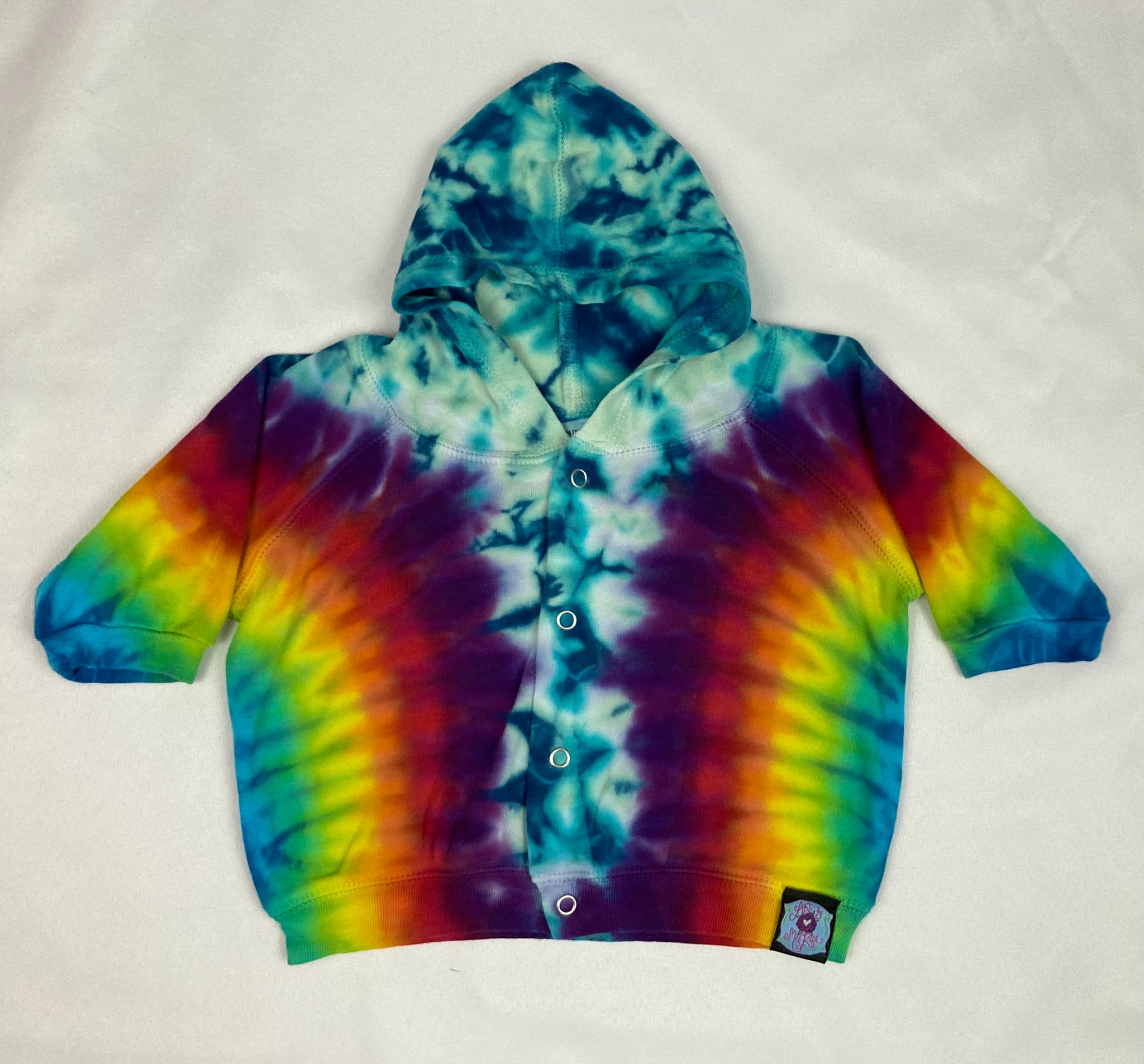 Baby Seafoam/Rainbow Tie-dyed Jacket, 3M