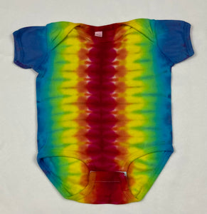 Baby Rainbow Striped Tie-Dyed Bodysuit, 18M