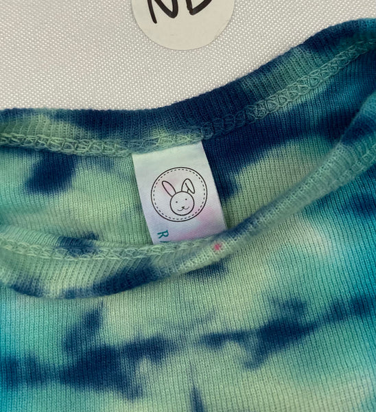 Baby Seafoam/Blue Tie-Dyed Bodysuit, Newborn